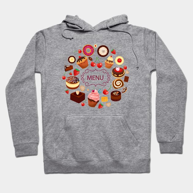 Dessert Menu Hoodie by Mako Design 